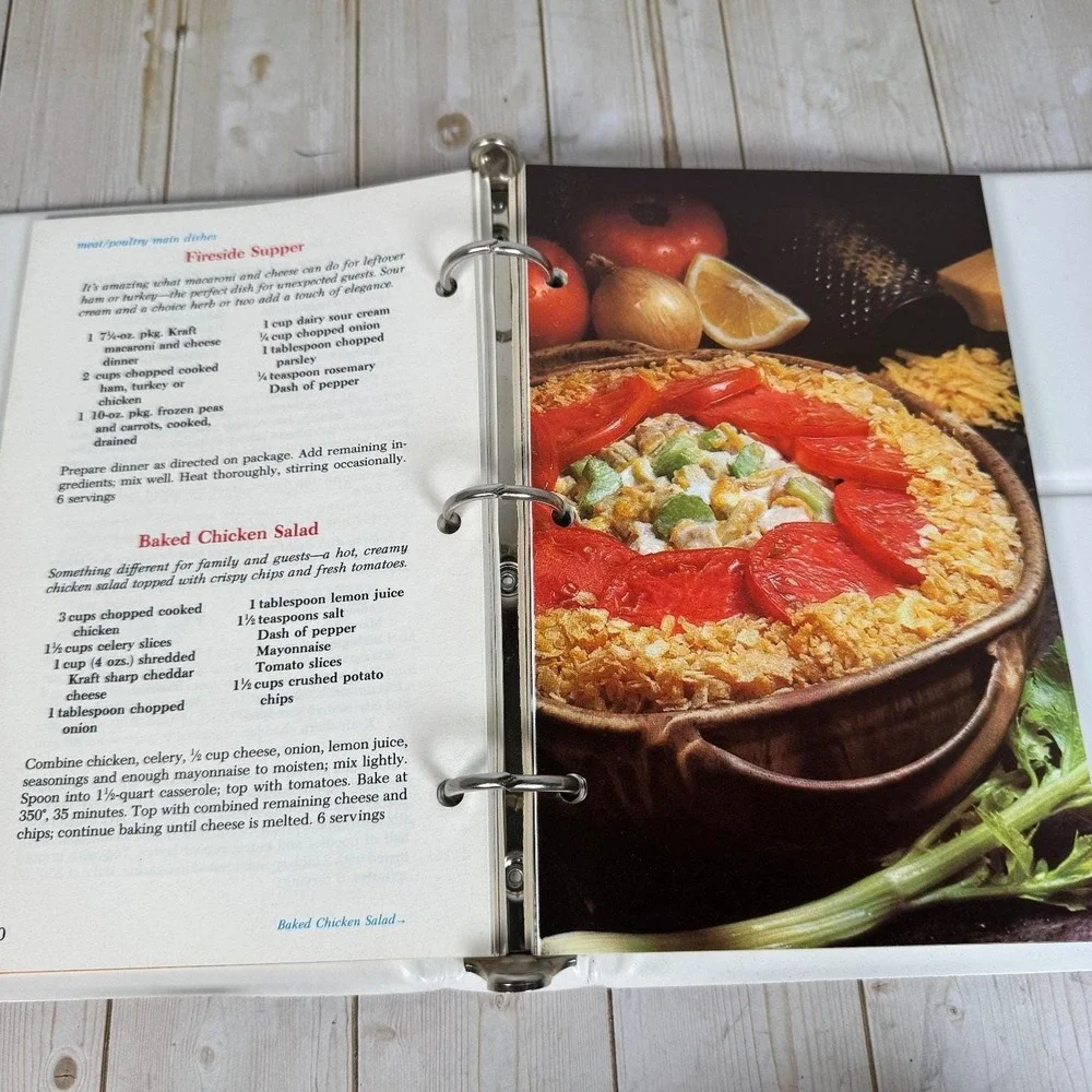 The Kraft Cookbook Kraft Kitchens 1977 First Printing Binder Ring Bound Recipes